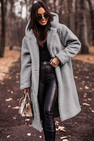 Manteau teddy long pour femmes | Hiver
