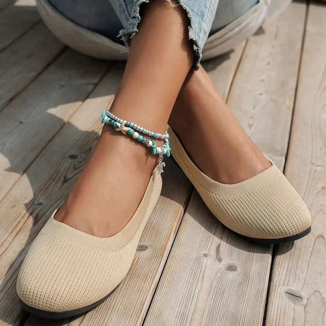 Chaussures plates femme bouts ronds | Enfiler