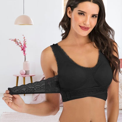 Brassière de sport sans armatures pour femmes | Avec fermeture croisée devant