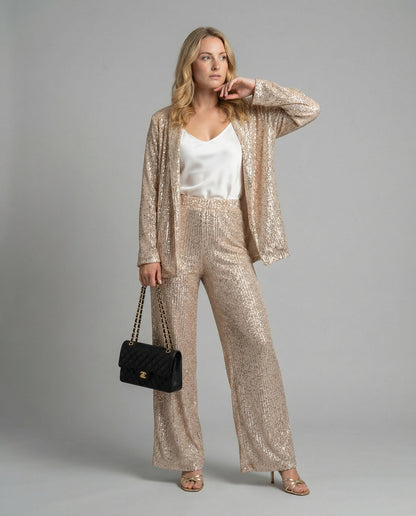 Ensemble tailleur pantalon deux pièces pour femme | Tenue de fête
