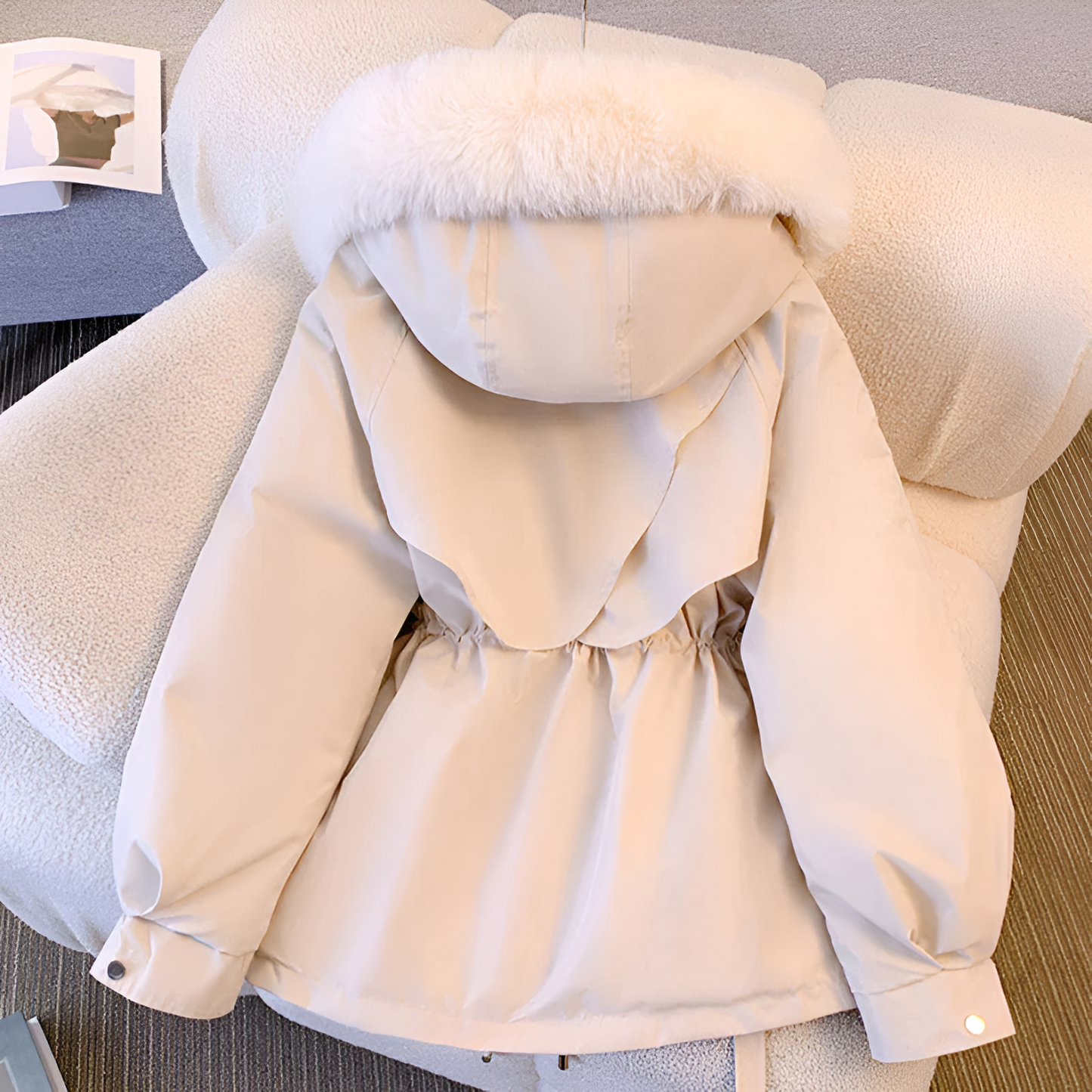 Veste d'hiver longue à capuche femme | Chaude