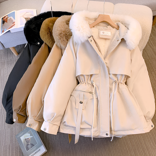 Veste d'hiver longue à capuche femme | Chaude