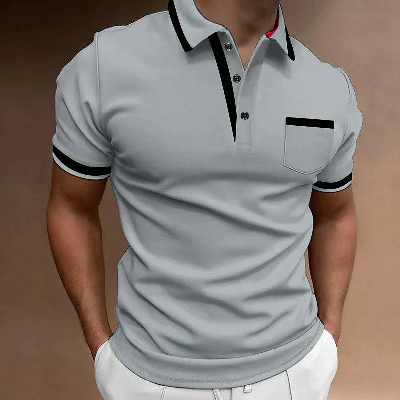 Polo golf manches courtes homme | Avec poche poitrine