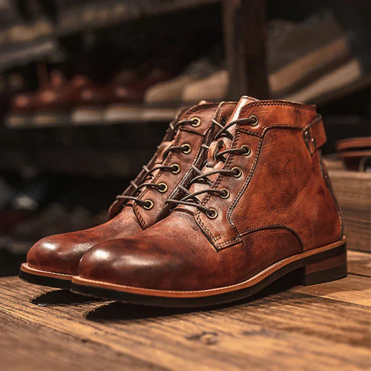 Bottines en cuir confortables pour homme