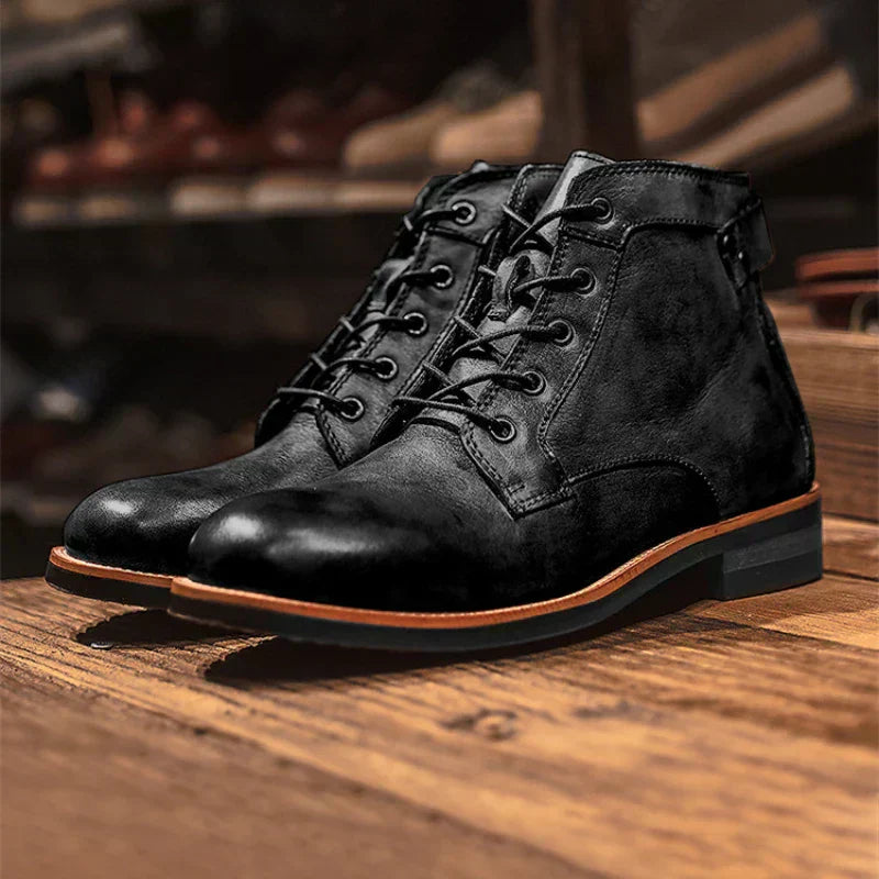 Bottines en cuir confortables pour homme