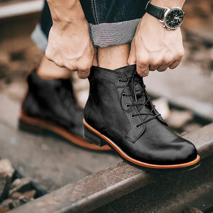 Bottines en cuir confortables pour homme