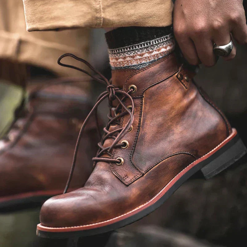 Bottines en cuir confortables pour homme