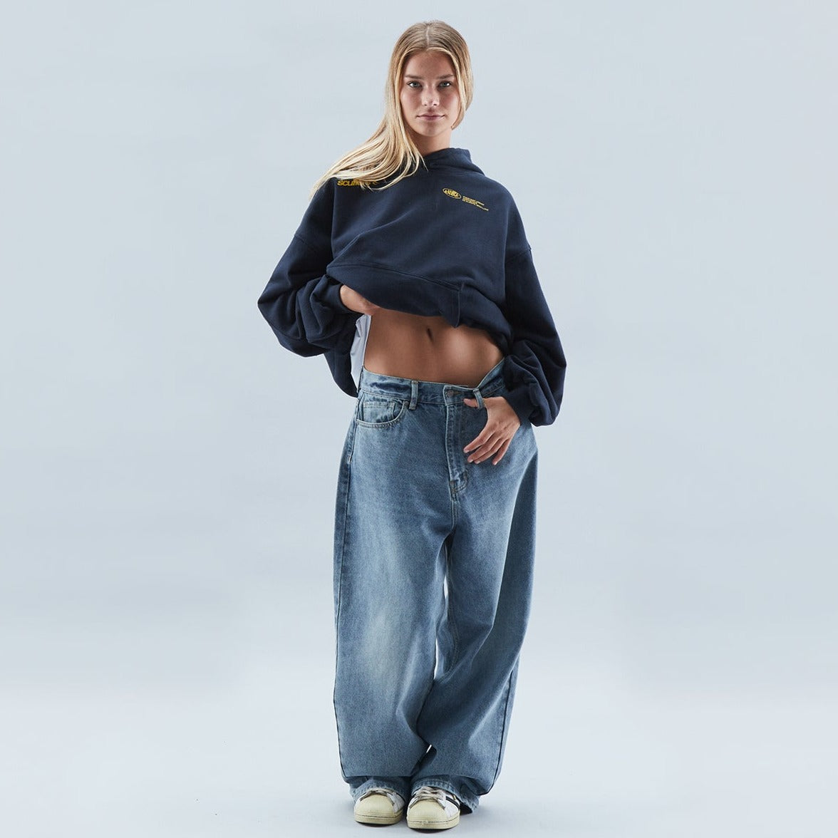 Sweat à capuche imprimé oversize femme