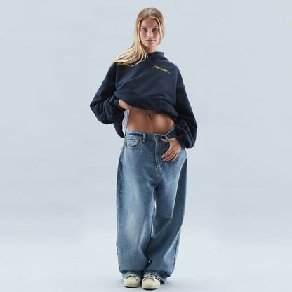 Sweat à capuche imprimé oversize femme