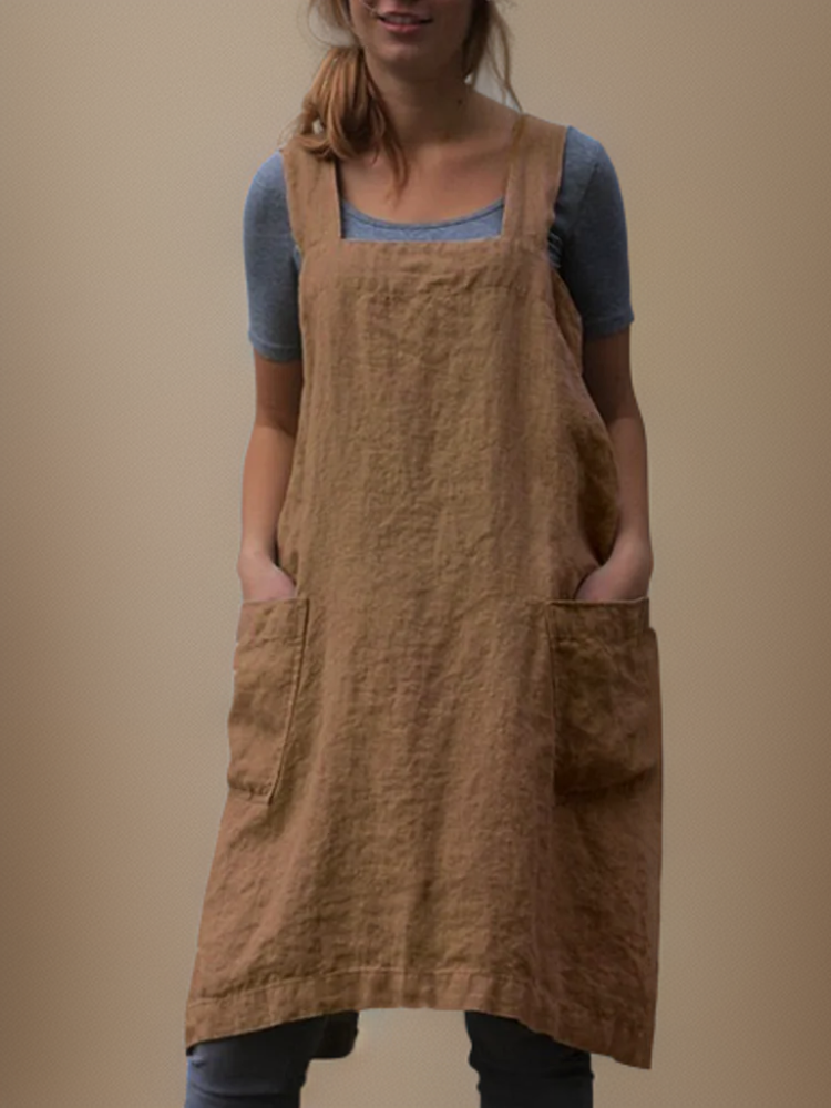 Robe tablier de travail pour femme | Longue