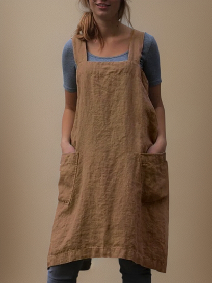 Robe tablier de travail pour femme | Longue