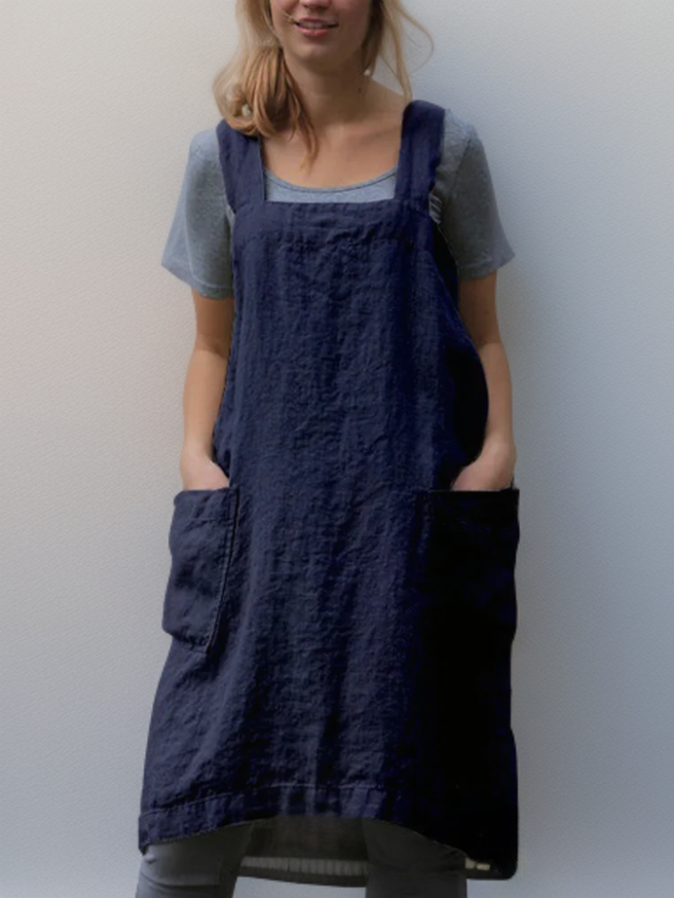 Robe tablier de travail pour femme | Longue
