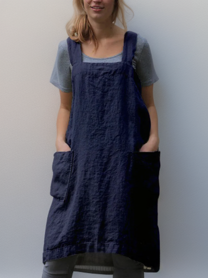 Robe tablier de travail pour femme | Longue