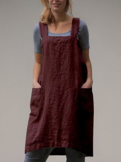 Robe tablier de travail pour femme | Longue