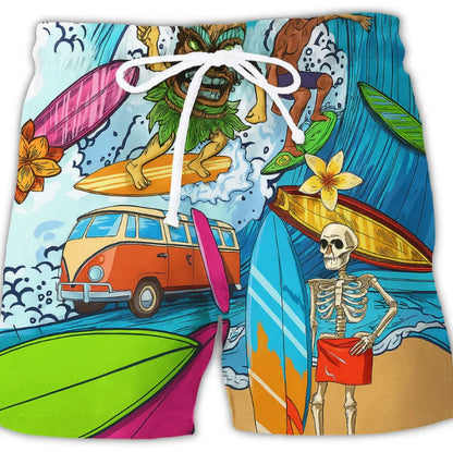 Short de surf imprimé pour hommes | Été