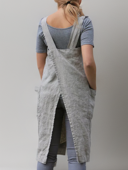 Robe tablier de travail pour femme | Longue