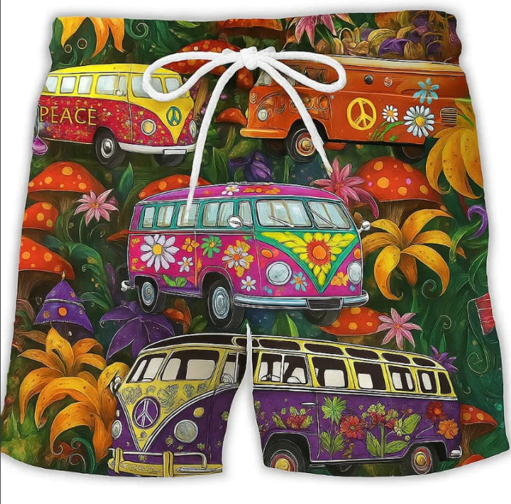 Short de surf imprimé pour hommes | Été