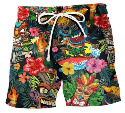Short de surf imprimé pour hommes | Été