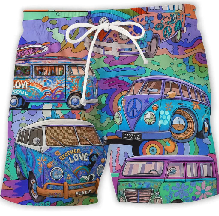 Short de surf imprimé pour hommes | Été