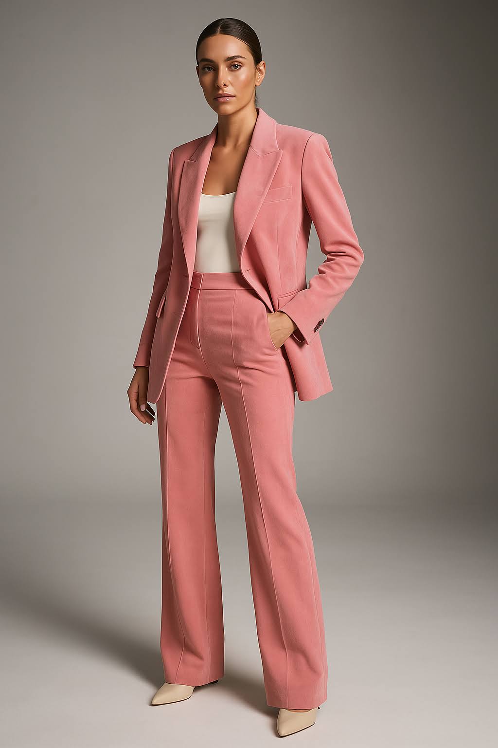 Tailleur pantalon deux pièces décontracté femme | Blazer et pantalon
