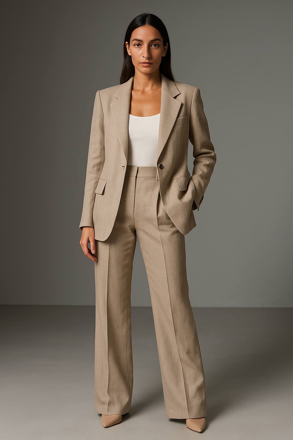 Tailleur pantalon deux pièces décontracté femme | Blazer et pantalon