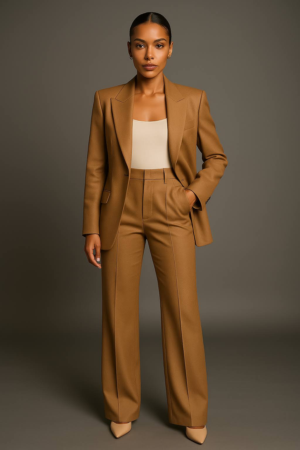 Tailleur pantalon deux pièces décontracté femme | Blazer et pantalon