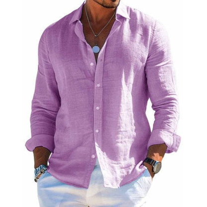 Camicia da uomo casual con colletto | manica lunga