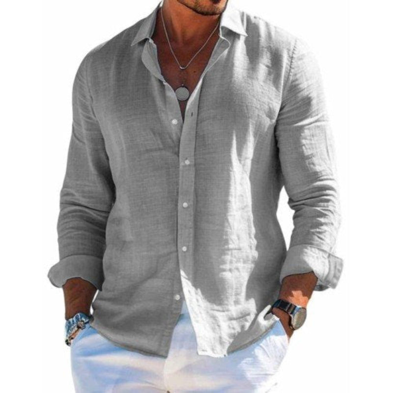 Camicia da uomo casual con colletto | manica lunga
