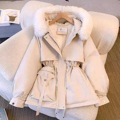 Veste d'hiver longue à capuche femme | Chaude
