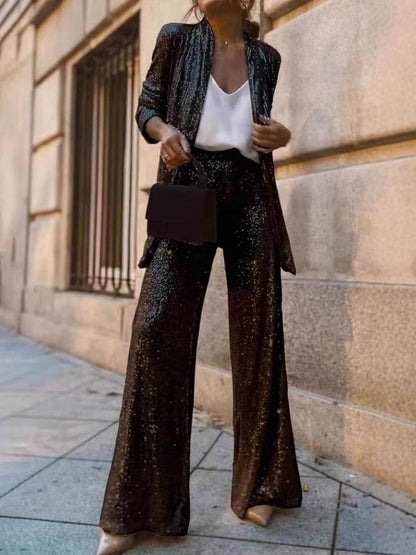 Ensemble tailleur pantalon deux pièces pour femme | Tenue de fête
