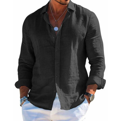 Chemise d'été à manches longues pour hommes | Décontractée