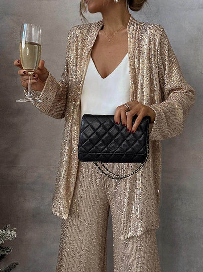 Ensemble tailleur pantalon deux pièces pour femme | Tenue de fête