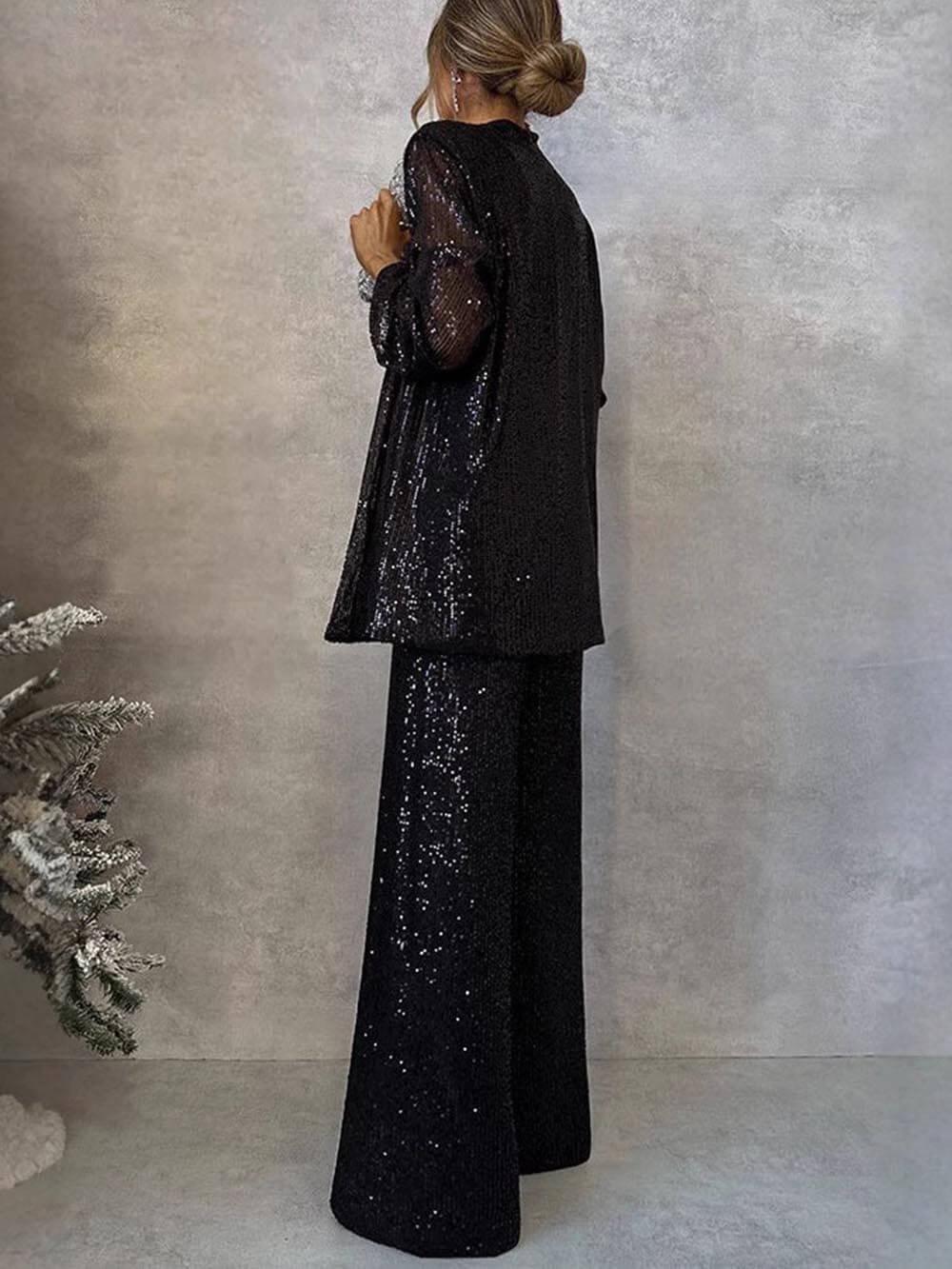 Ensemble tailleur pantalon deux pièces pour femme | Tenue de fête