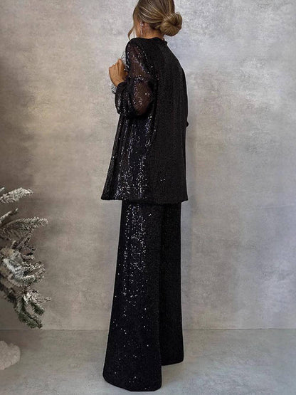 Ensemble tailleur pantalon deux pièces pour femme | Tenue de fête