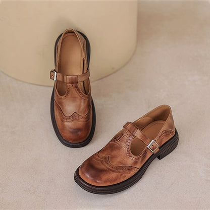 Chaussures Mary Jane femme avec bride en T | Bout droit