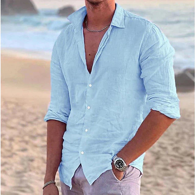 Herren Lässiger Sommer Hemd | Langarm