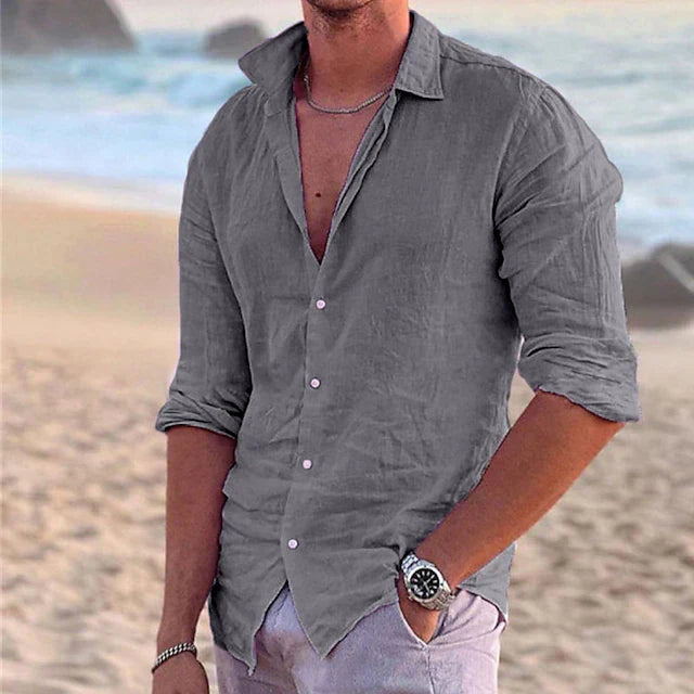 Herren Lässiger Sommer Hemd | Langarm
