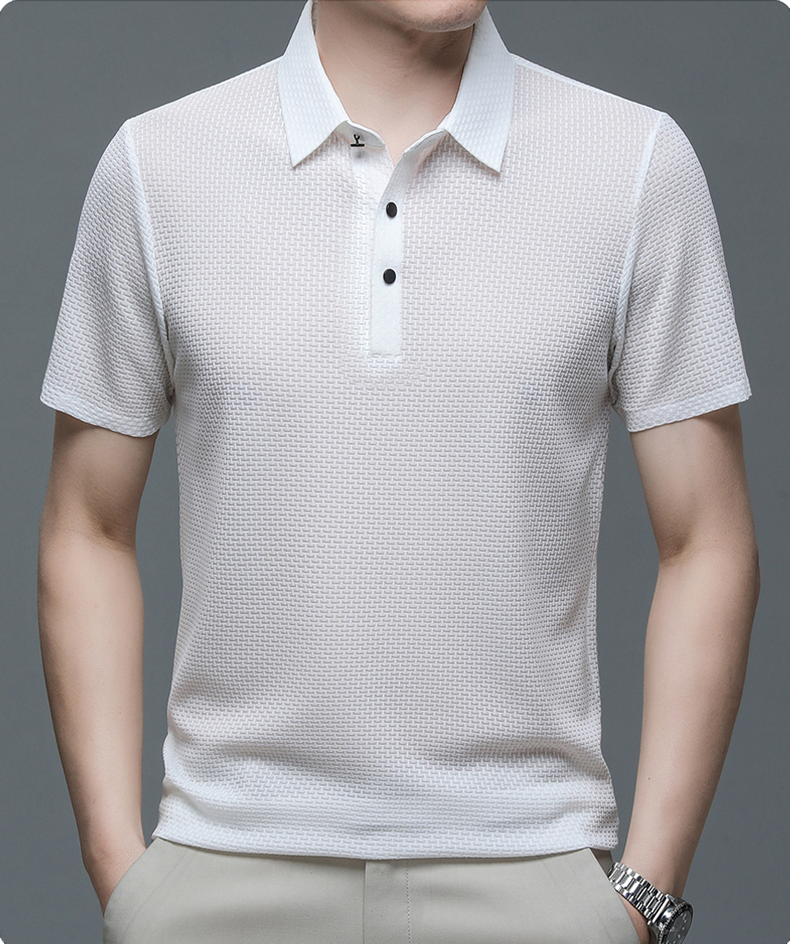 Polo structuré manches courtes homme | Business décontracté
