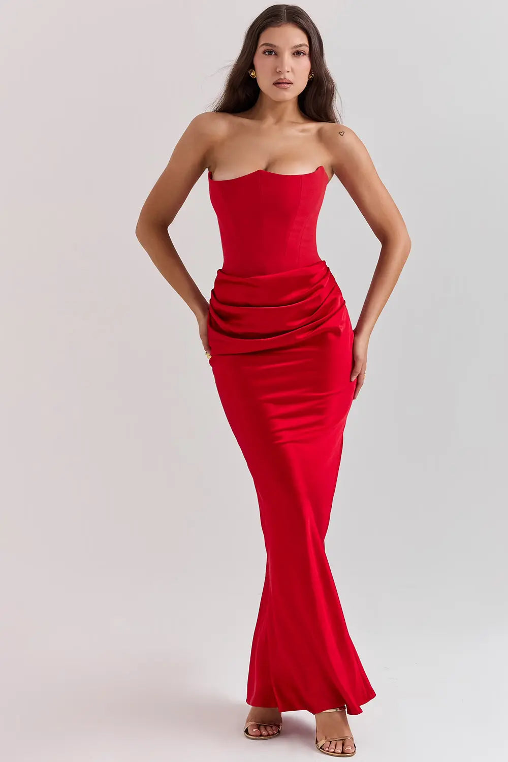Women's Strapless Corset Evening Dress | Maxi