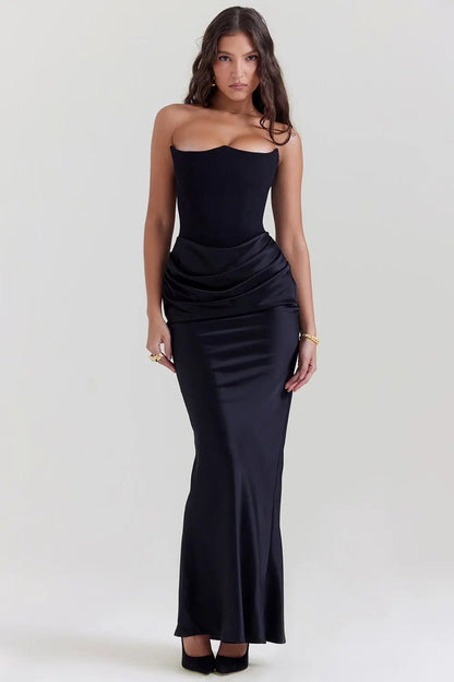 Women's Strapless Corset Evening Dress | Maxi