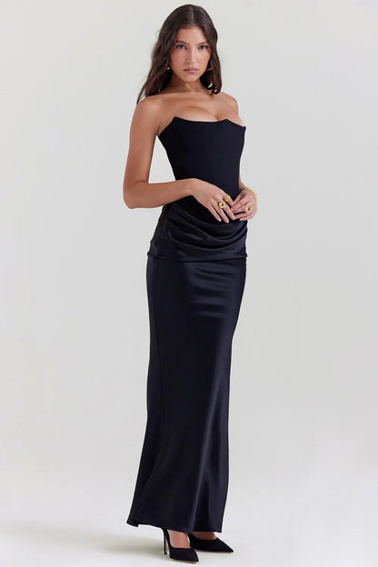 Women's Strapless Corset Evening Dress | Maxi