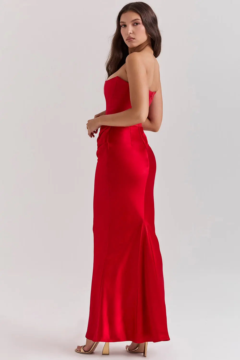 Women's Strapless Corset Evening Dress | Maxi