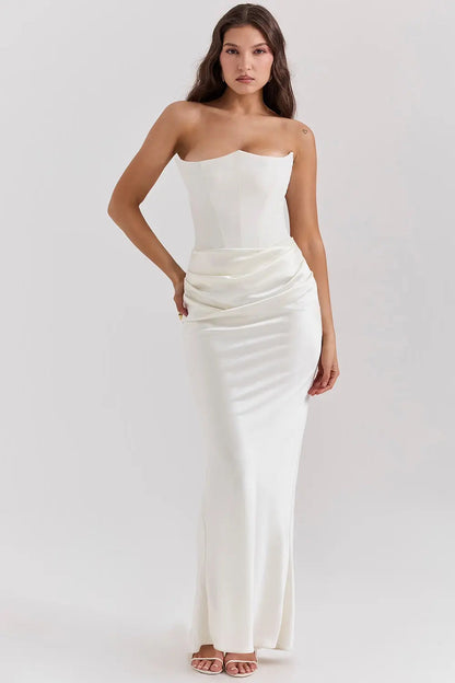 Women's Strapless Corset Evening Dress | Maxi