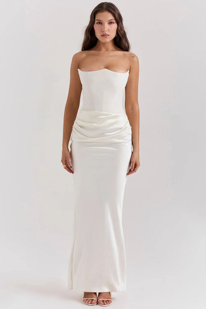 Women's Strapless Corset Evening Dress | Maxi
