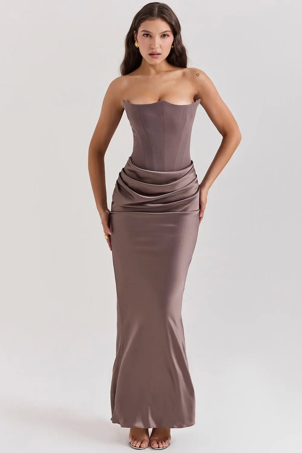Women's Strapless Corset Evening Dress | Maxi