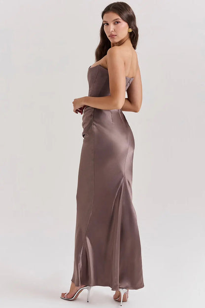 Women's Strapless Corset Evening Dress | Maxi