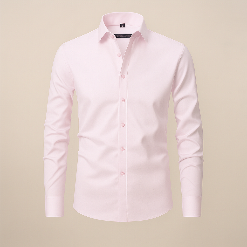 Chemise business homme à manches longues avec patte de boutonnage | respirante