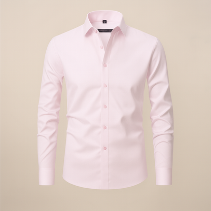 Chemise business homme à manches longues avec patte de boutonnage | respirante