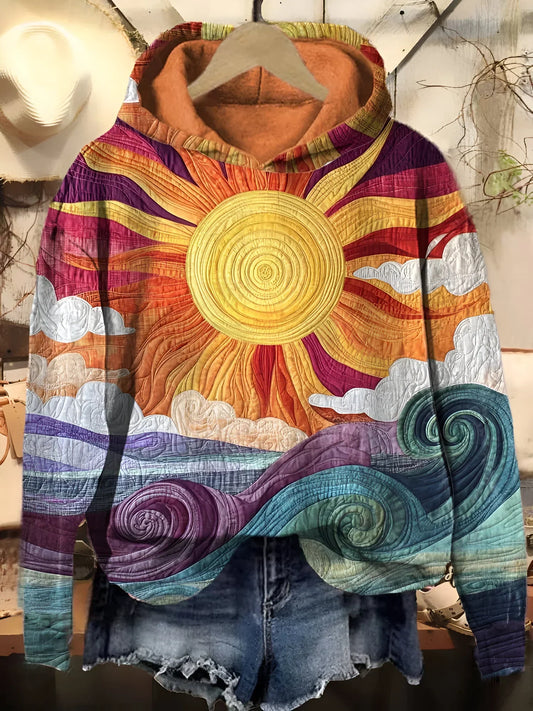 Sweat à capuche vintage femme | Imprimé