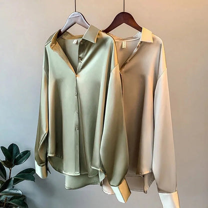 Blouse oversize décontractée femme | Manches longues